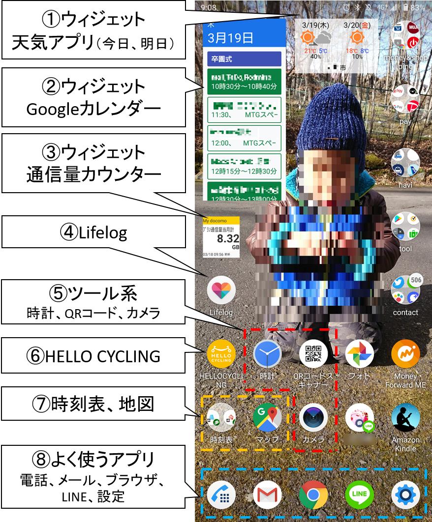 Androidのホーム画面 晒し 自分のカスタマイズの具体例 前編 ワーカホリックダイアリー